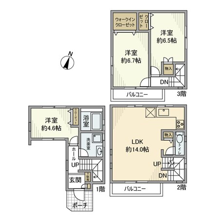 堰戸建の物件間取画像